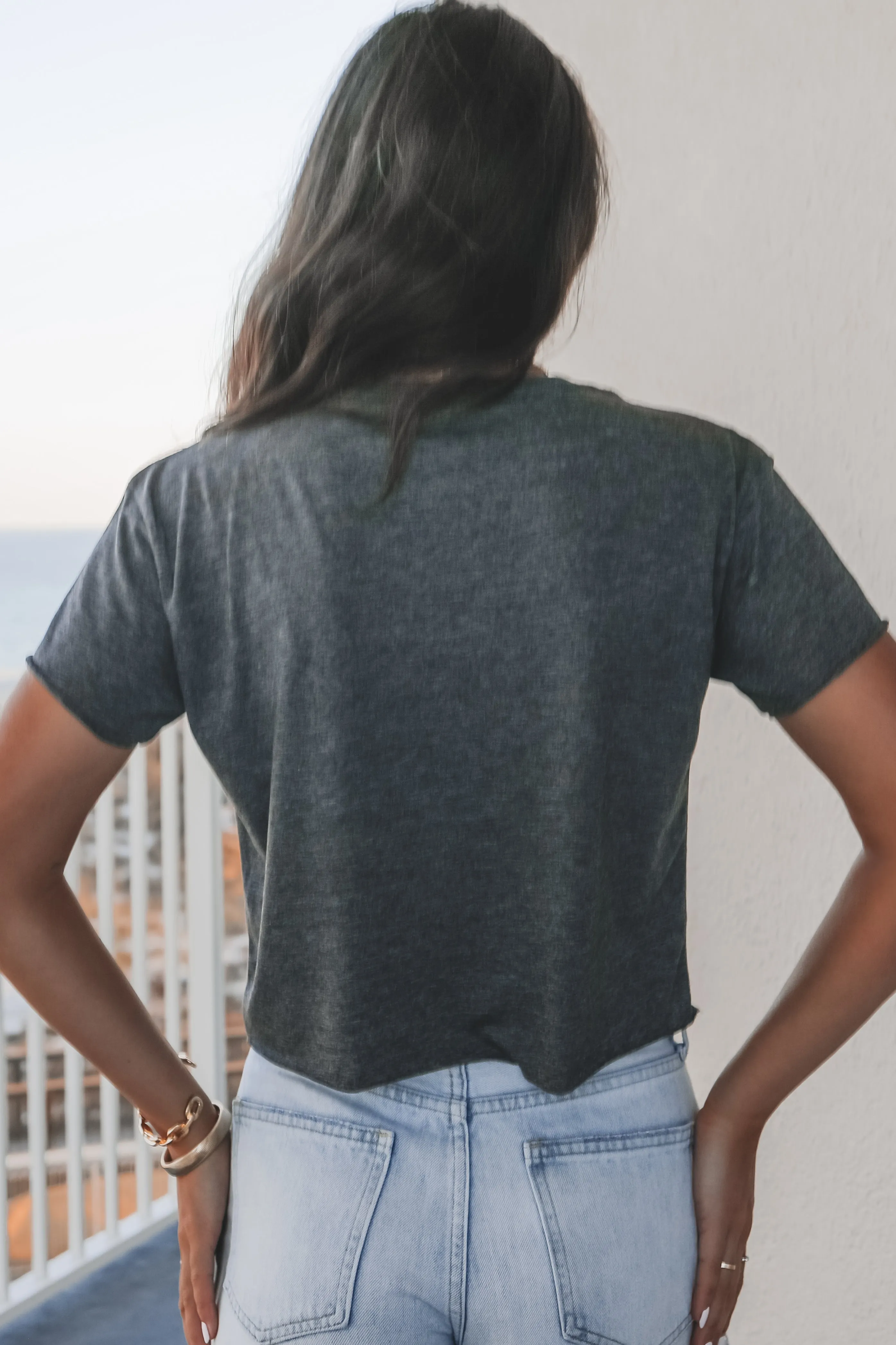 Cowboys And Tequila Graphic Short Sleeve Crop Top sold by Amazing Lace product image thumbnail 4