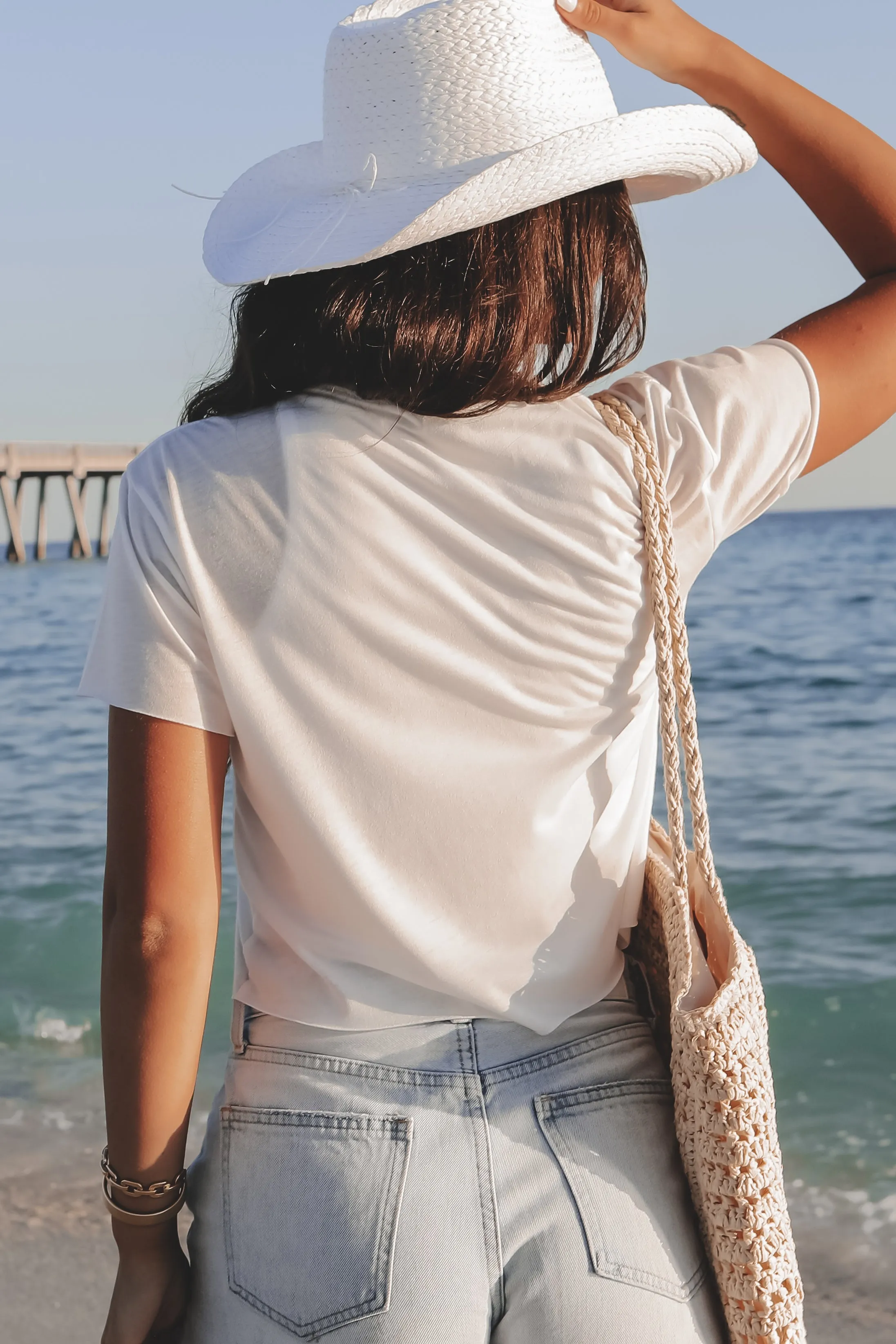 Cowboys And Tequila Graphic Short Sleeve Crop Top sold by Amazing Lace product image thumbnail 2