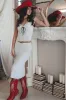 DEAL Sunshine And Polka Dots Black & White Midi Skirt Tank Top Set sold by Amazing Lace