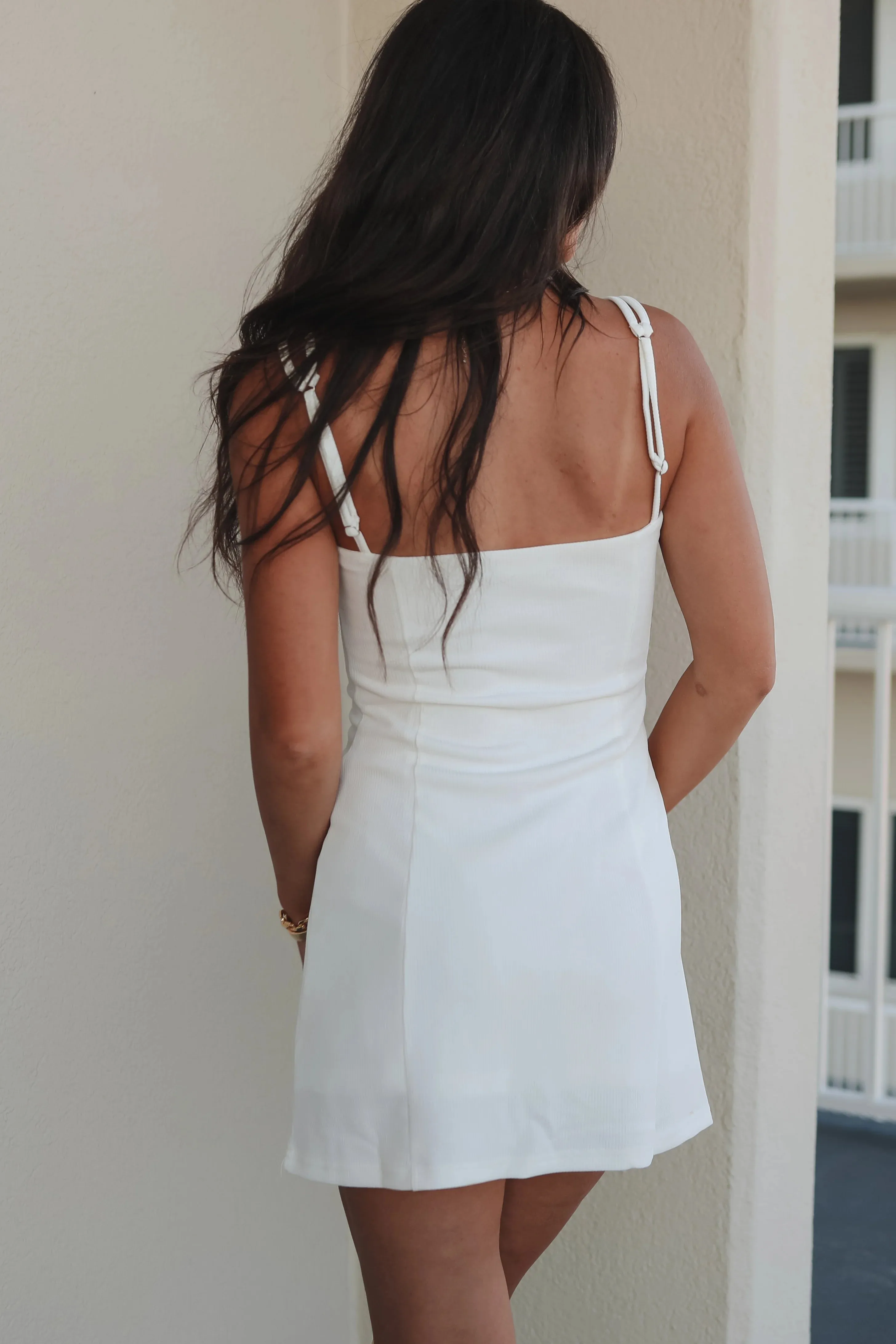 DEALWhite Sands Ahead White Mini Dress sold by Amazing Lace product image thumbnail 4
