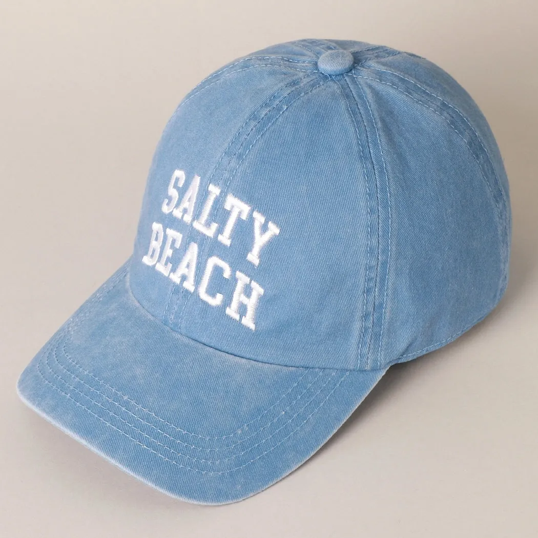 DEAL Salty Beach Denim Cotton Baseball Hat sold by Amazing Lace product image thumbnail 2