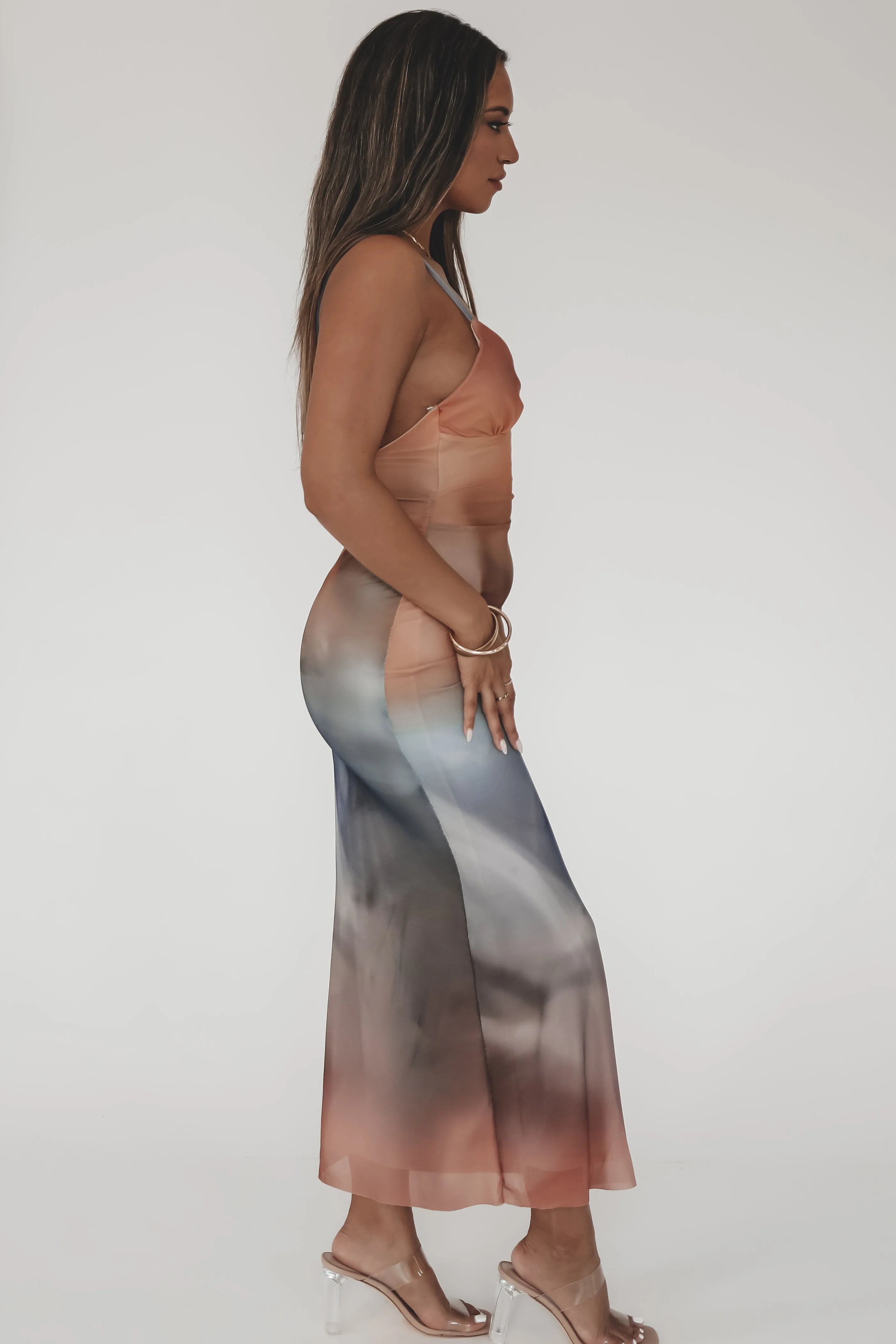 Sunset Skies Mesh Maxi Dress sold by Amazing Lace product image thumbnail 2