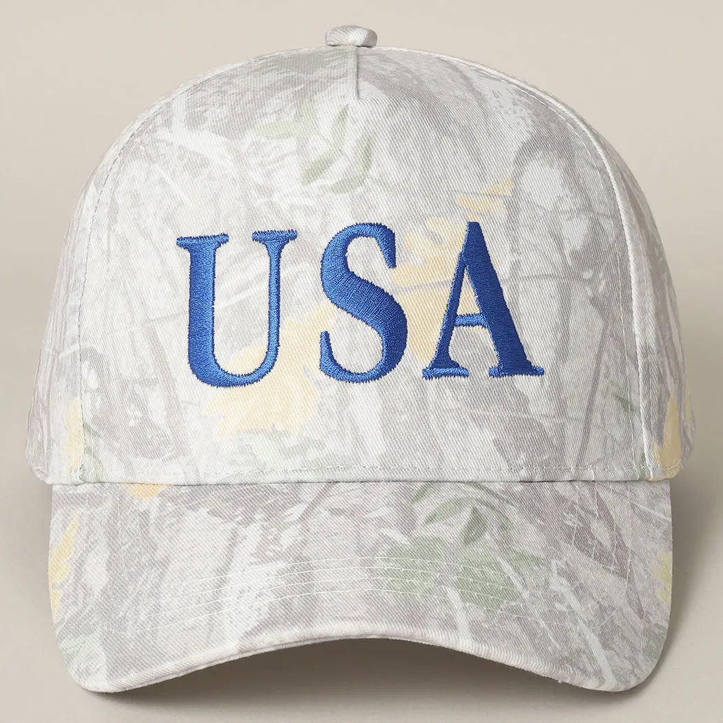 USA Embroidered Camo SnapBack trucker Hat sold by Amazing Lace