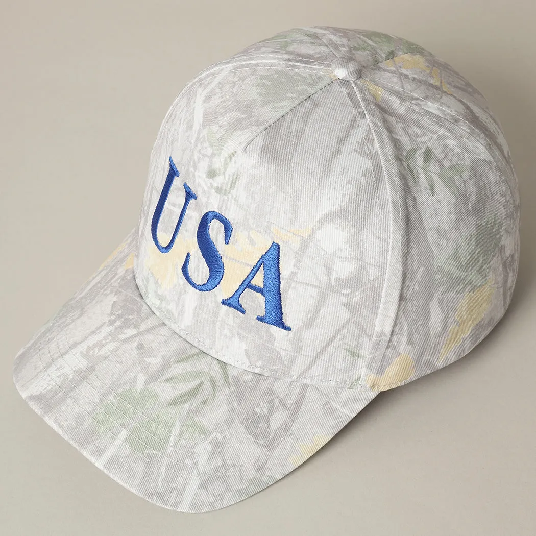 USA Embroidered Camo SnapBack trucker Hat sold by Amazing Lace product image thumbnail 2