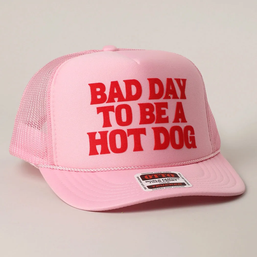 Bad Day To Be A Hotdog Mesh Back Foam Trucker Hat sold by Amazing Lace product image thumbnail 2