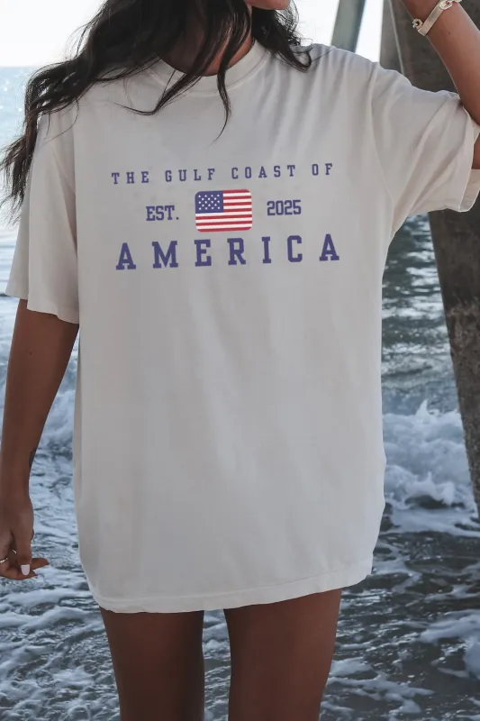 The Gulf Coast of America Tee Military Patriotic USA Flag T-Shirt sold by Amazing Lace