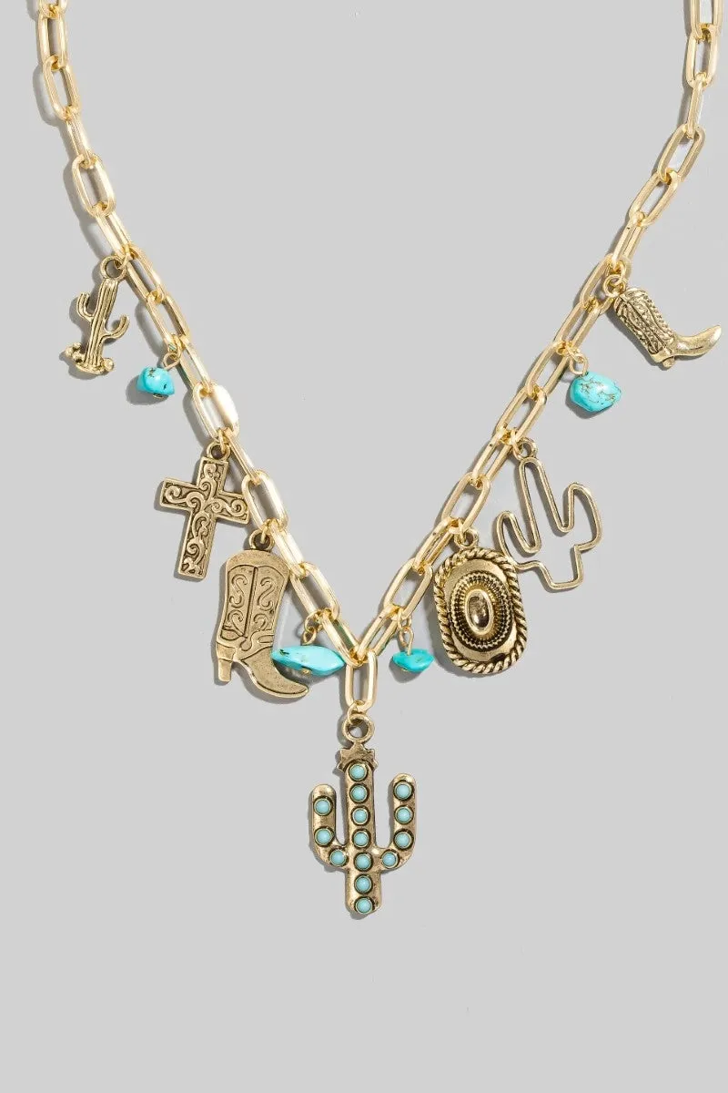 Turquoise Western Charm Necklace sold by Amazing Lace product image thumbnail 4