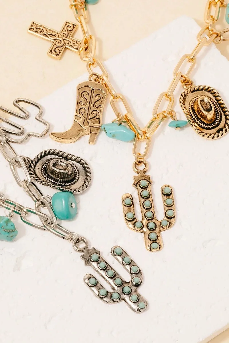 Turquoise Western Charm Necklace sold by Amazing Lace product image thumbnail 3