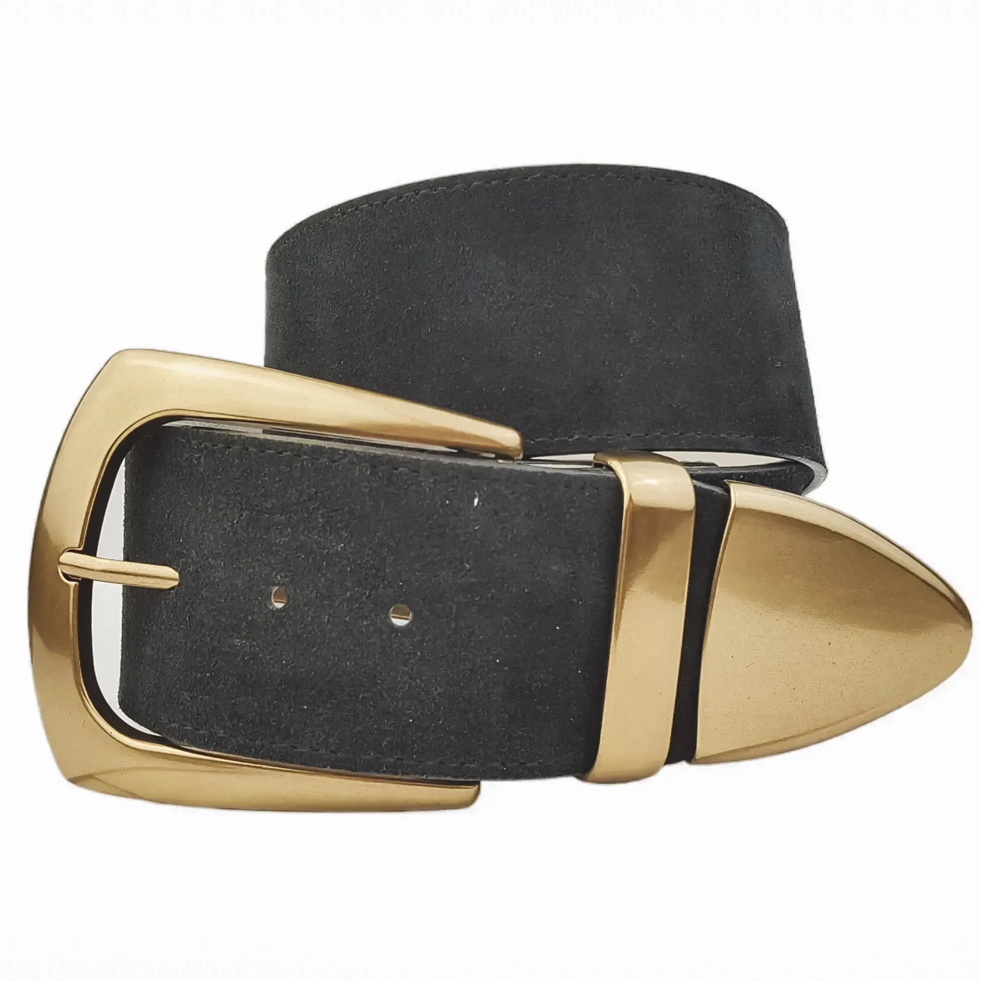 Makes the Whole Outfit Genuine Suede Leather Black Belt sold by Amazing Lace product image thumbnail 3