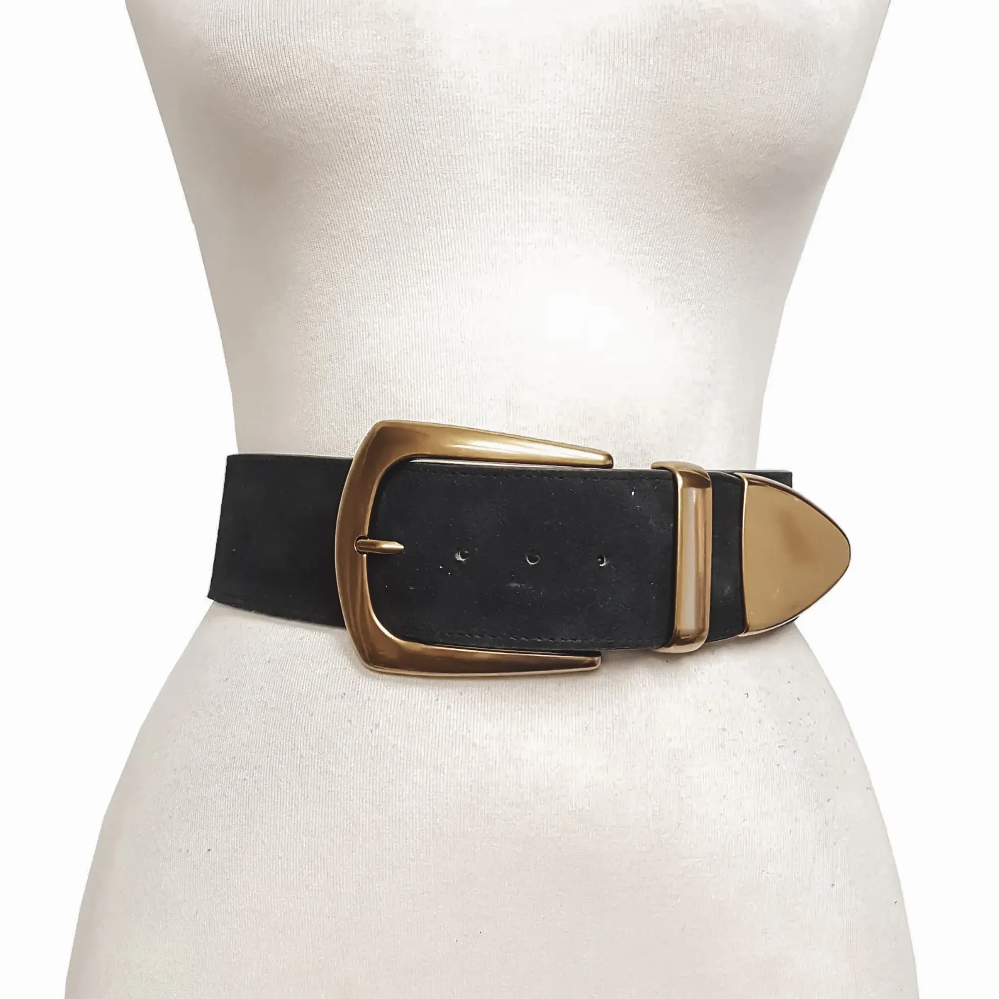 Makes the Whole Outfit Genuine Suede Leather Black Belt sold by Amazing Lace product image thumbnail 4