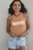 🎁 Howdy High Neck Western Graphic Cropped Fitted Tank (50% off) sold by Amazing Lace