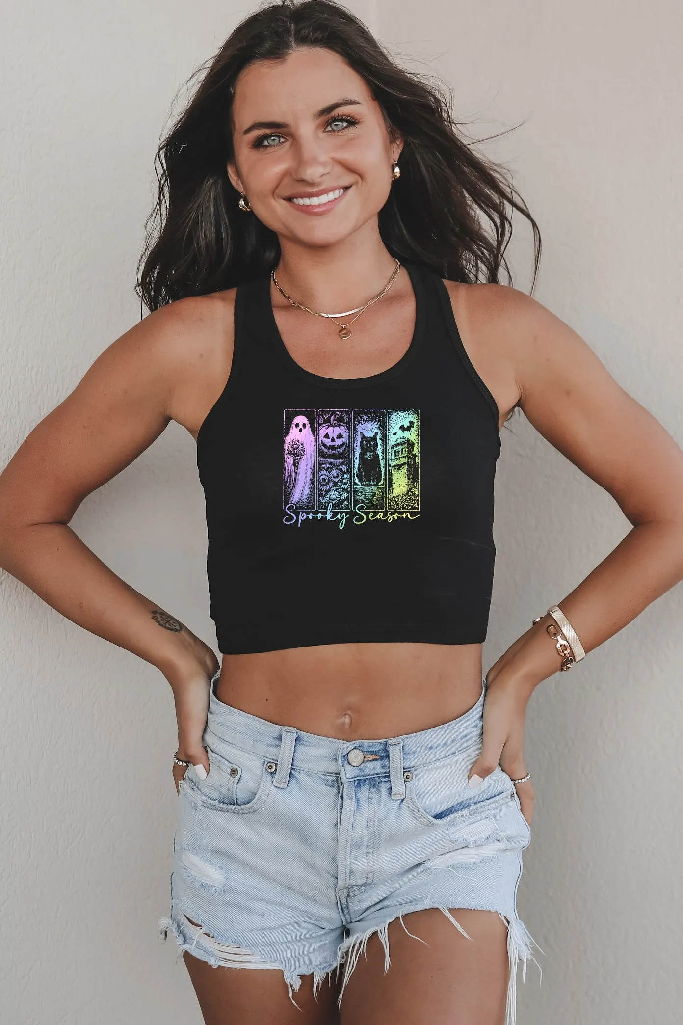 Spooky Season Black And Neon Halloween Graphic Top sold by Amazing Lace product image thumbnail 3