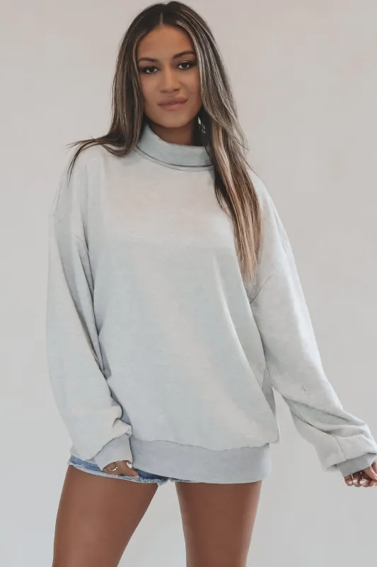 Just Chillin Out Mock Neck Basic Sweatshirt sold by Amazing Lace