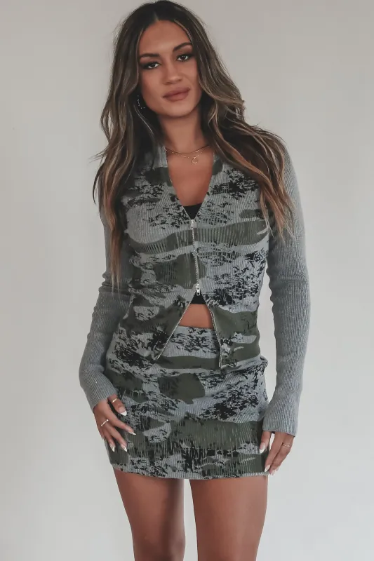 Casual Cute Camo Ribbed Knit Set sold by Amazing Lace