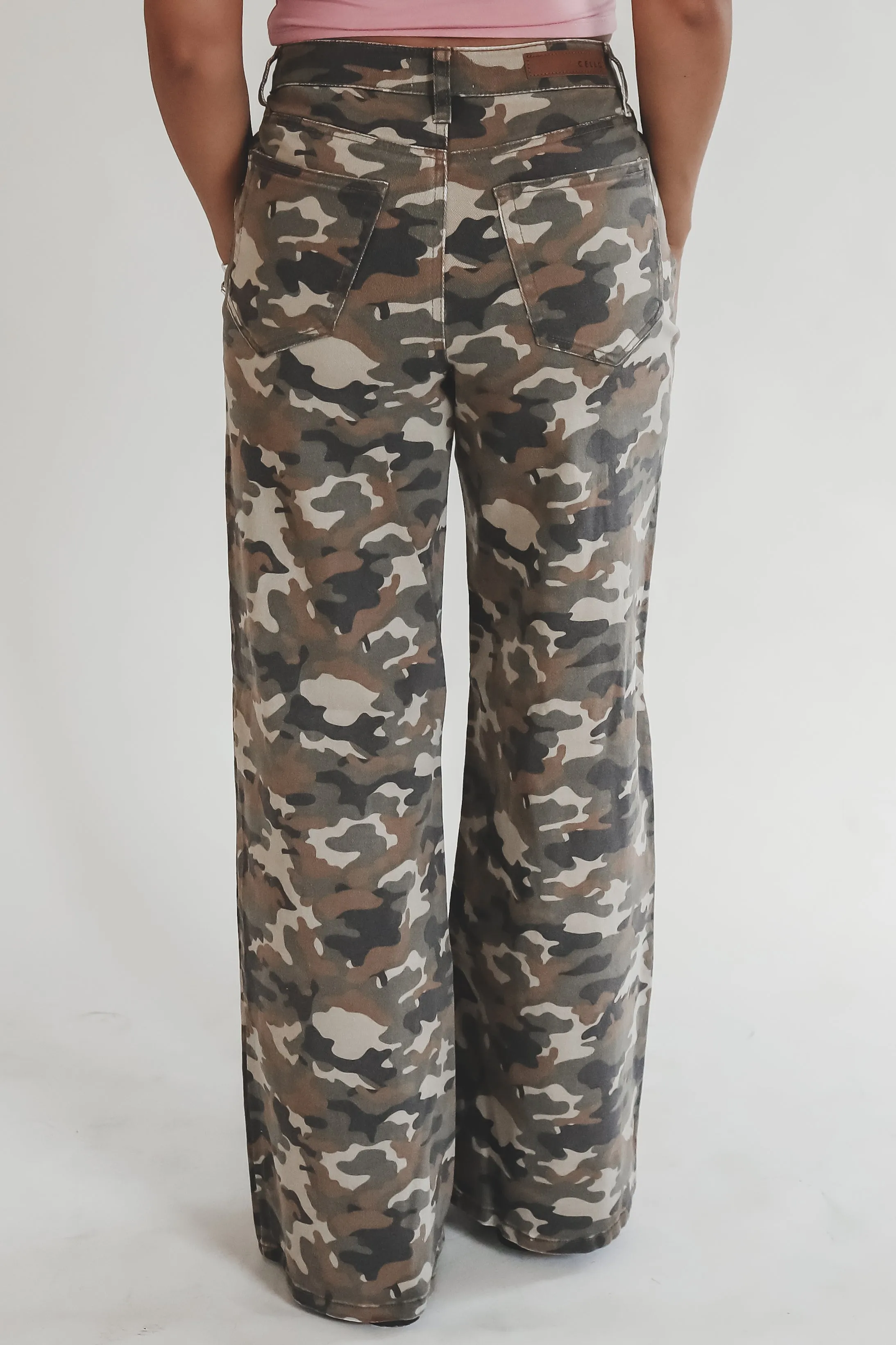 🎁 BLACK FRIDAY DEAL Talk Camo To Me Denim Wide Leg Camo Pants sold by Amazing Lace product image thumbnail 2