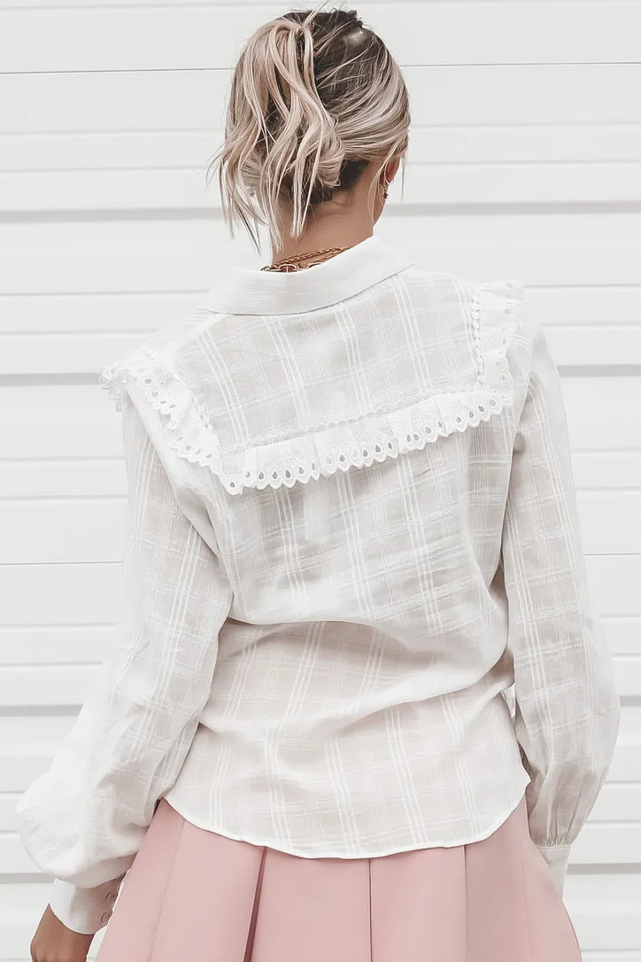 MINKPINK Erin Victoriana Ivory Shirt sold by Amazing Lace product image thumbnail 2