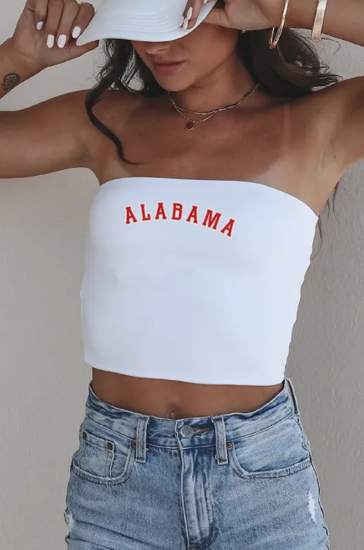 DEAL Alabama Crimson Tide College Spirit Double Lined Tube Top sold by Amazing Lace