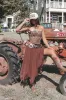 Walking My Way Western Floral Embroidered Lace Up Corset sold by Amazing Lace
