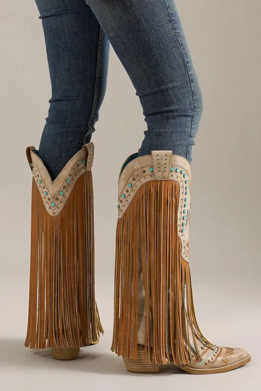 Turning Heads Western Fringe Cowgirl Boots sold by Amazing Lace