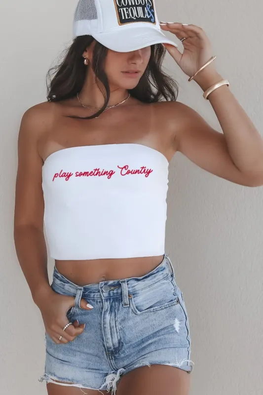 Play Something Country Double Lined Tube Top sold by Amazing Lace