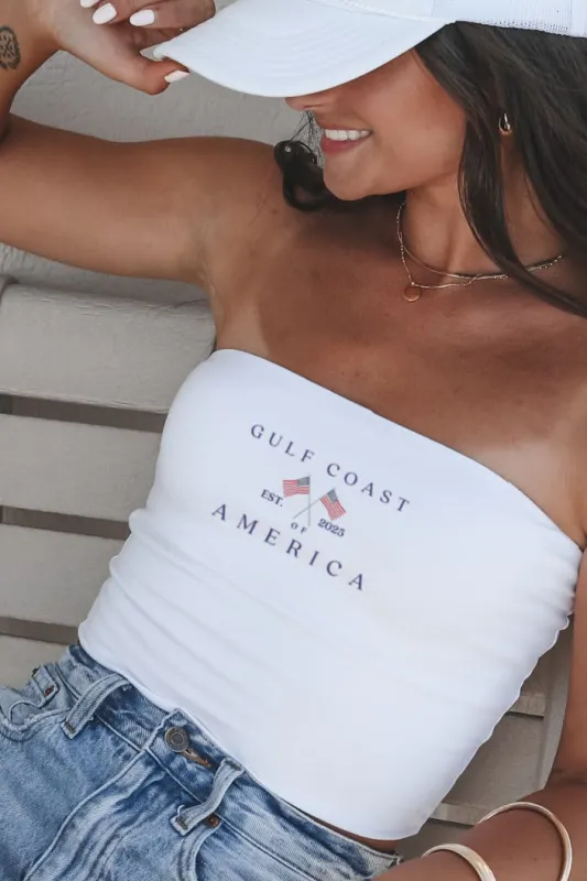 DEAL Gulf Coast Of America Double Lined Tube Top sold by Amazing Lace