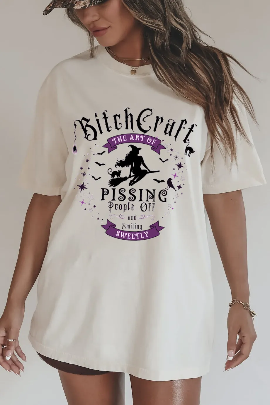 BitchCraft The Art Of Pissing People Off Funny Halloween Graphic Comfort Color Tee sold by Amazing Lace product image thumbnail 3