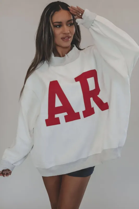 Arkansas Mock Neck Sweater Reversible Game Day Pullover Top sold by Amazing Lace