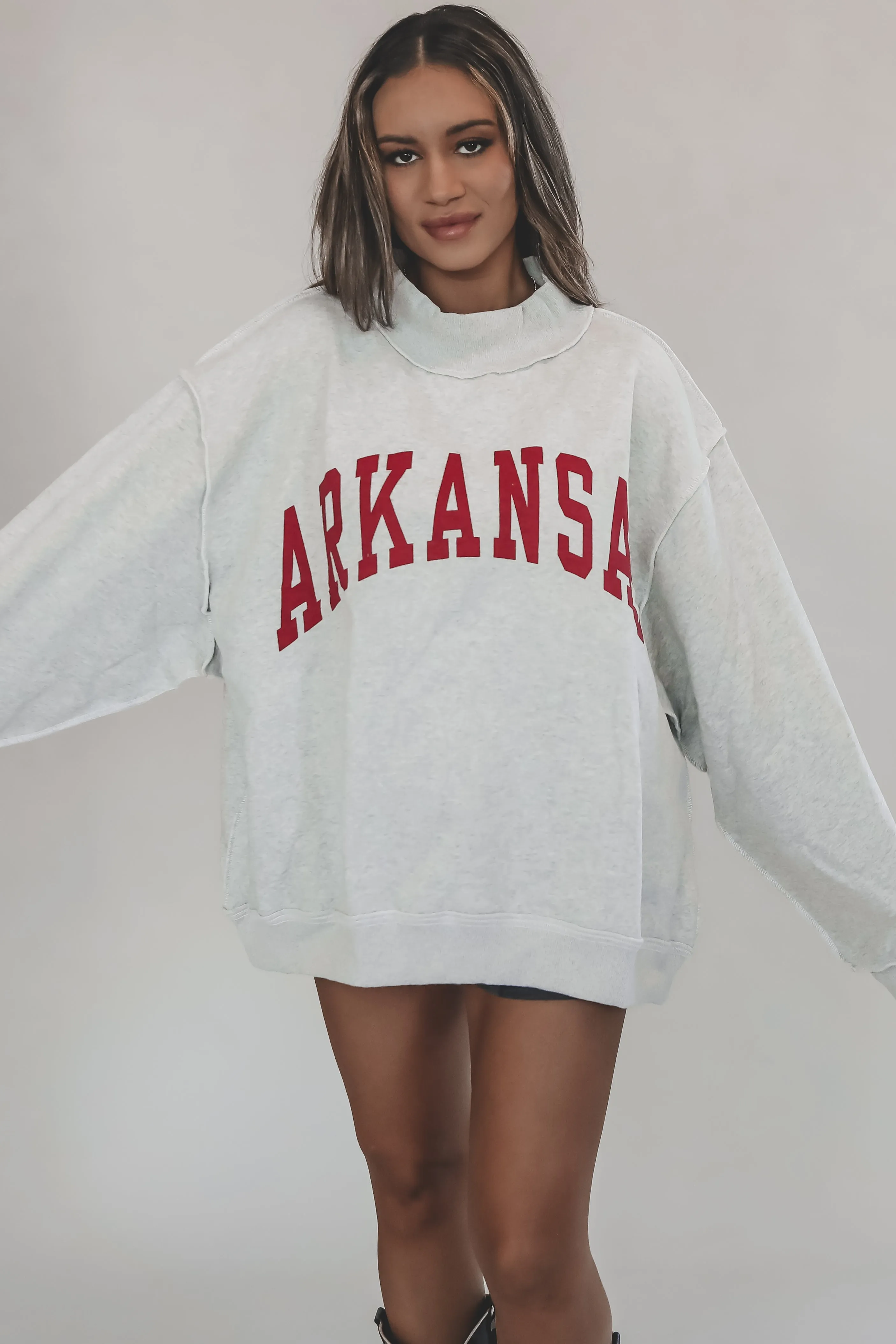Arkansas Mock Neck Sweater Reversible Game Day Pullover Top sold by Amazing Lace product image thumbnail 5