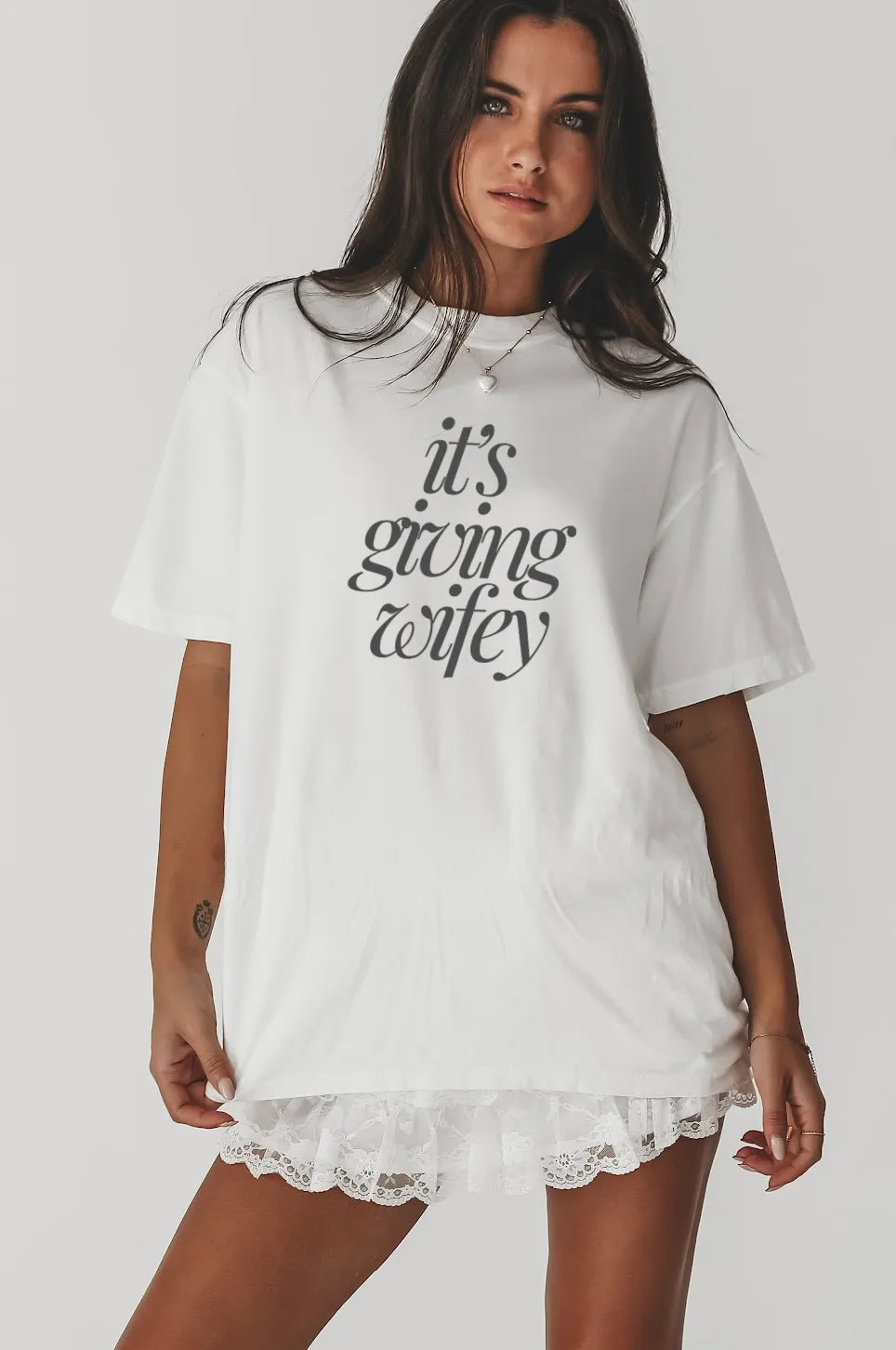 It’s Giving Wifey White Bridal Wedding Tee Comfort Colors Graphic Shirt sold by Amazing Lace