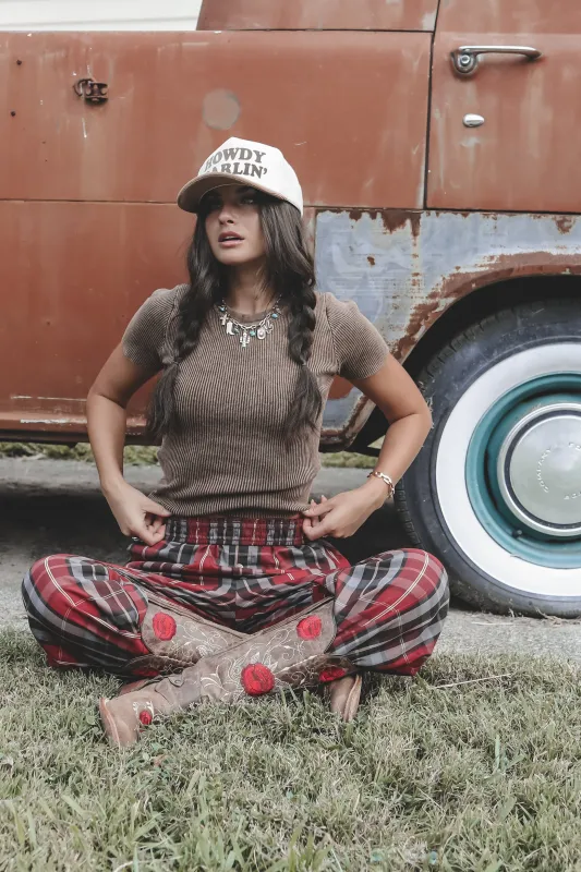 Keeping It Casual Knit Ribbed Short Sleeve Tee sold by Amazing Lace