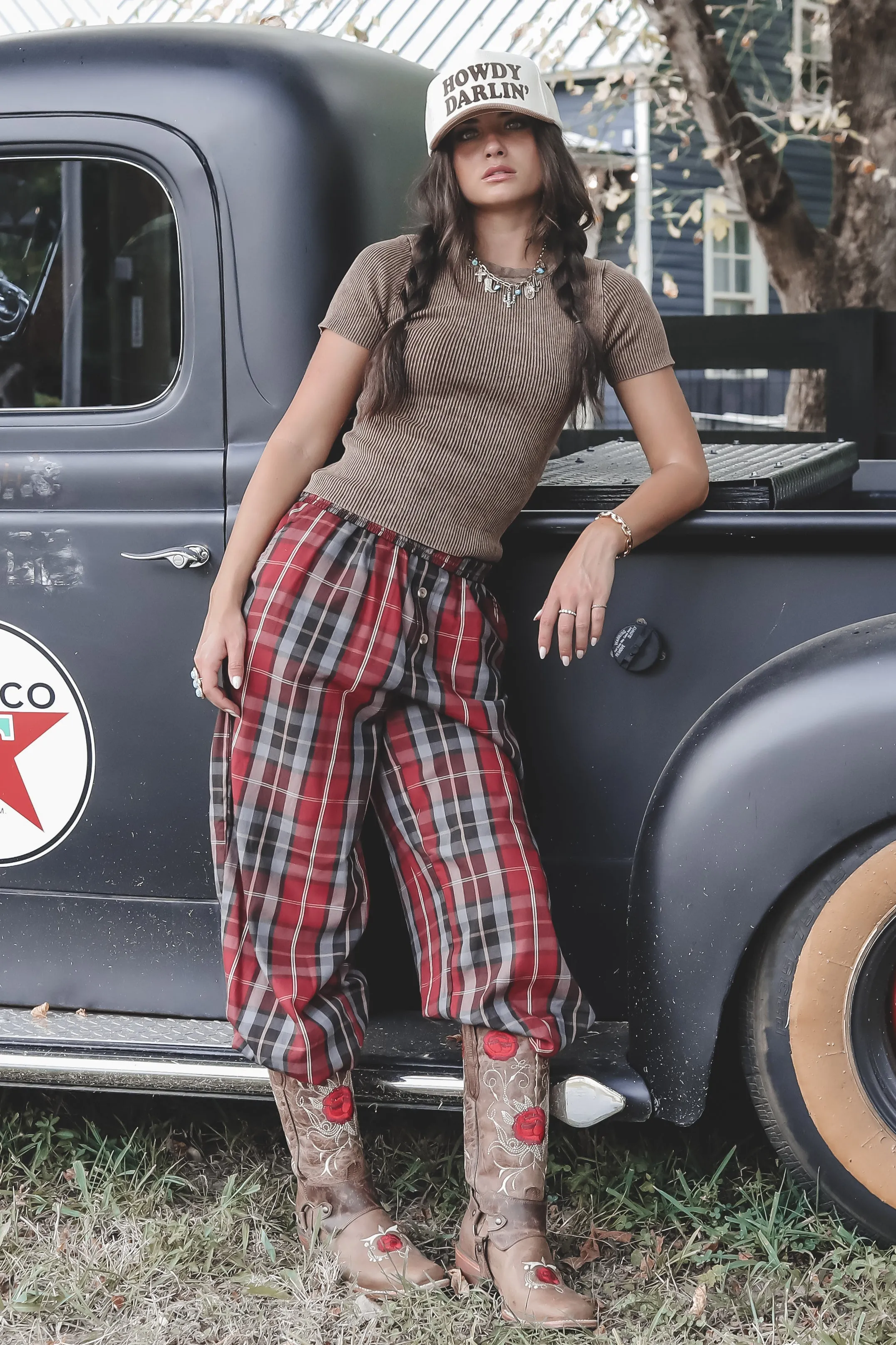 Sleep On Trend Plaid Wide Leg Lounge Pants sold by Amazing Lace product image thumbnail 4