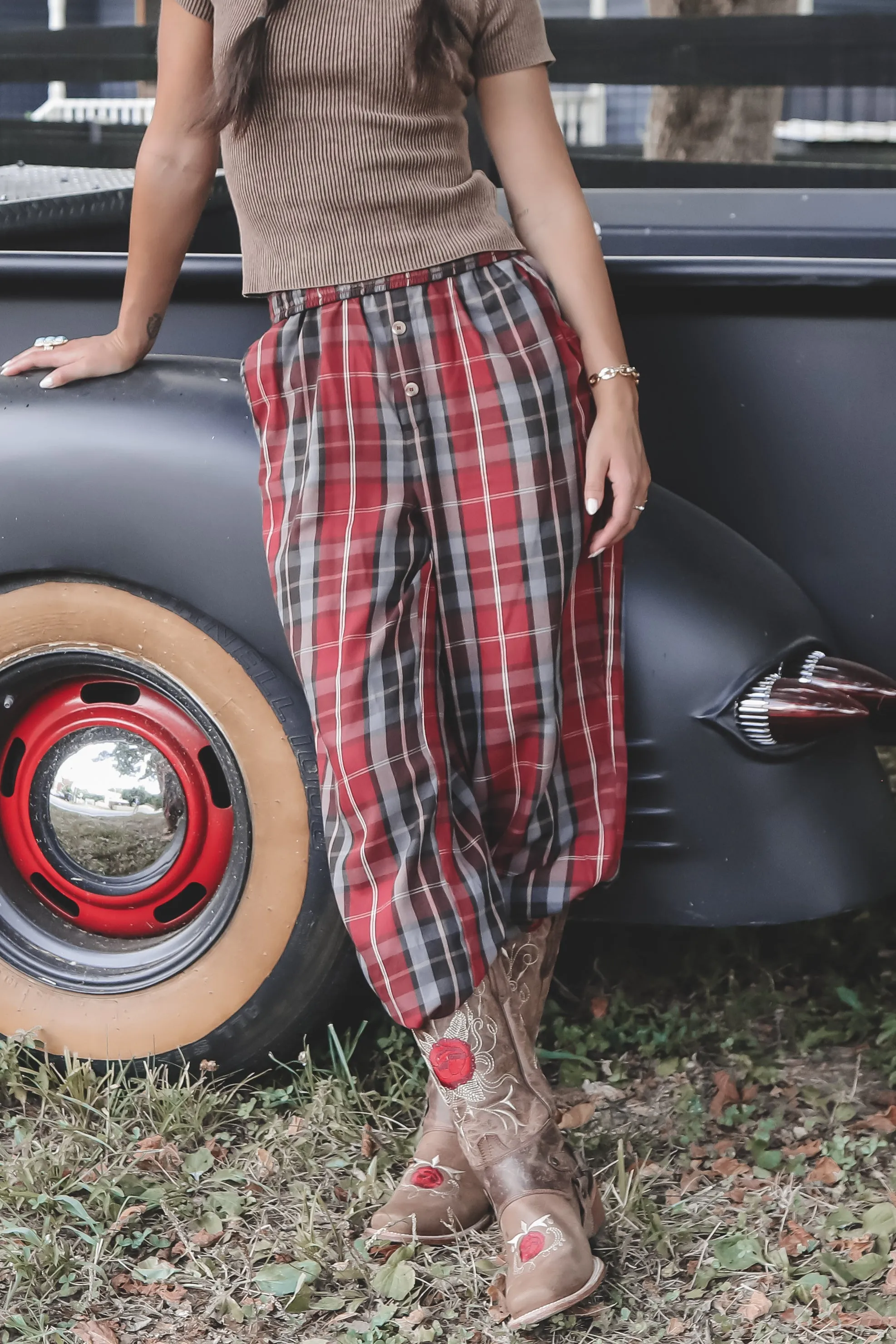 Sleep On Trend Plaid Wide Leg Lounge Pants sold by Amazing Lace