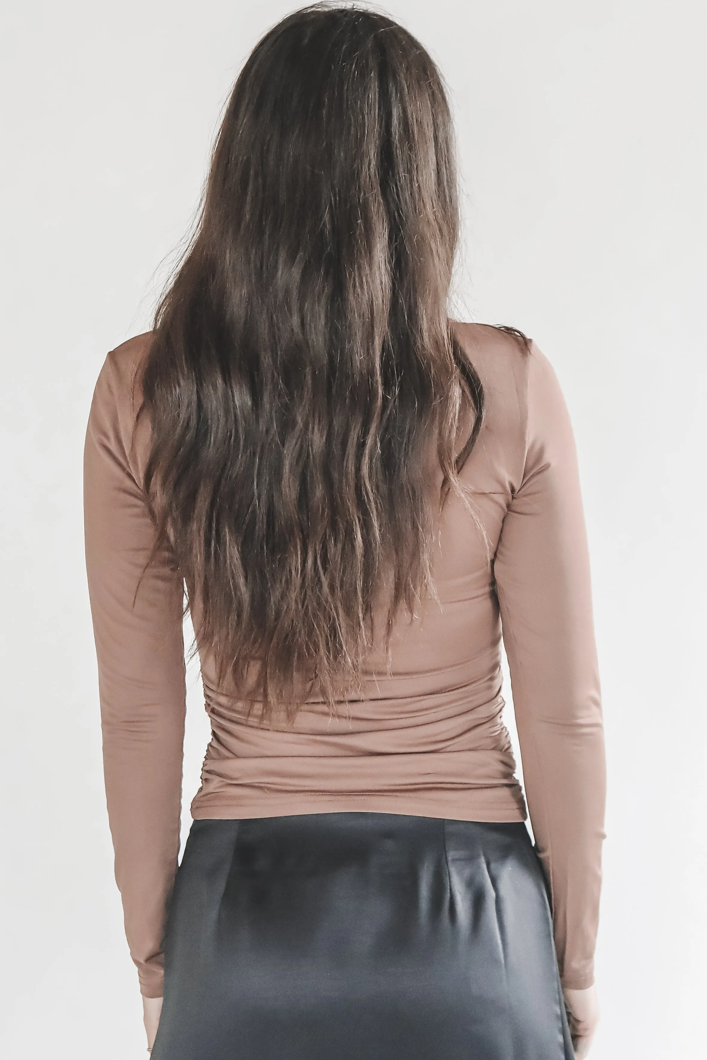 Minding My Own Mocha Long Sleeve Top sold by Amazing Lace product image thumbnail 4