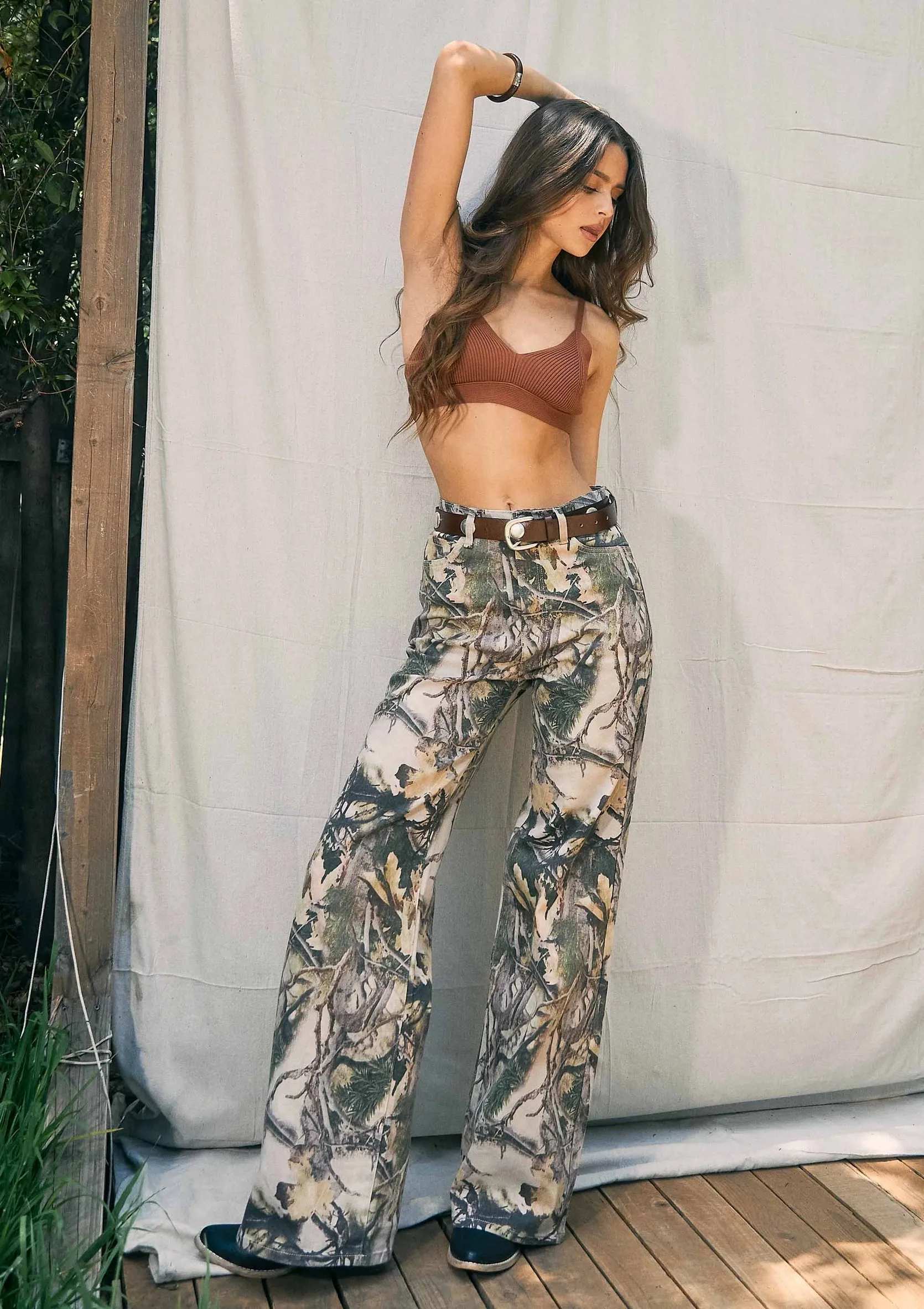Not Your Average Camo Wide Leg Pants sold by Amazing Lace product image thumbnail 2