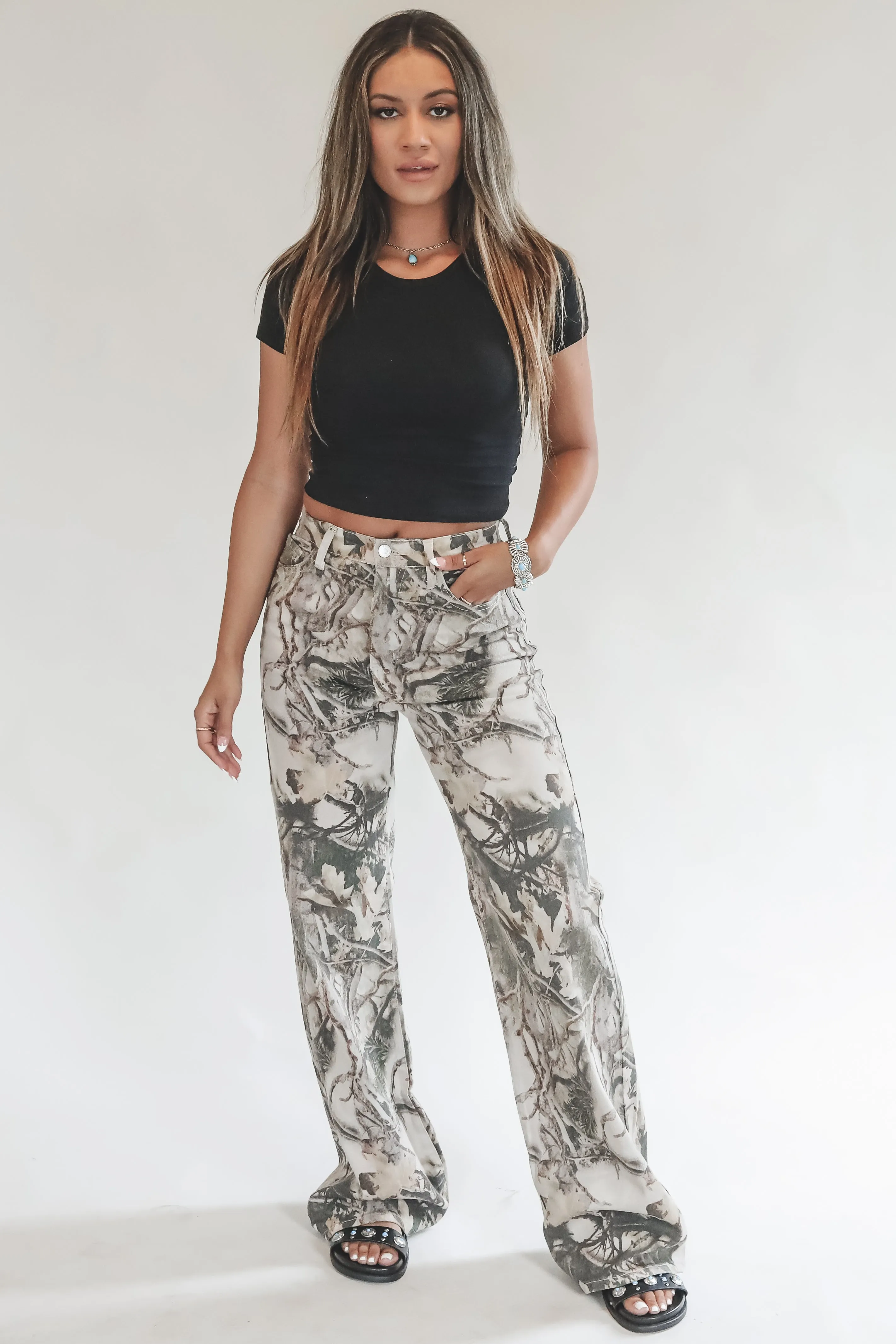 Not Your Average Camo Wide Leg Pants sold by Amazing Lace product image thumbnail 5
