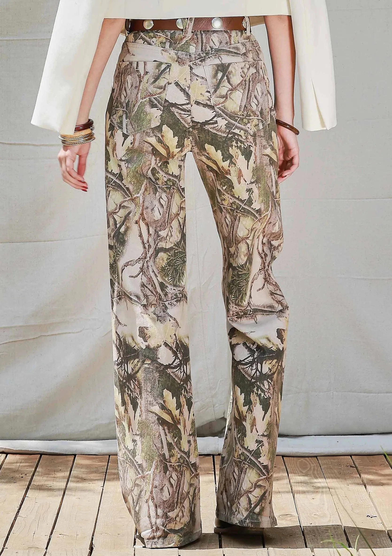 Not Your Average Camo Wide Leg Pants sold by Amazing Lace product image thumbnail 3