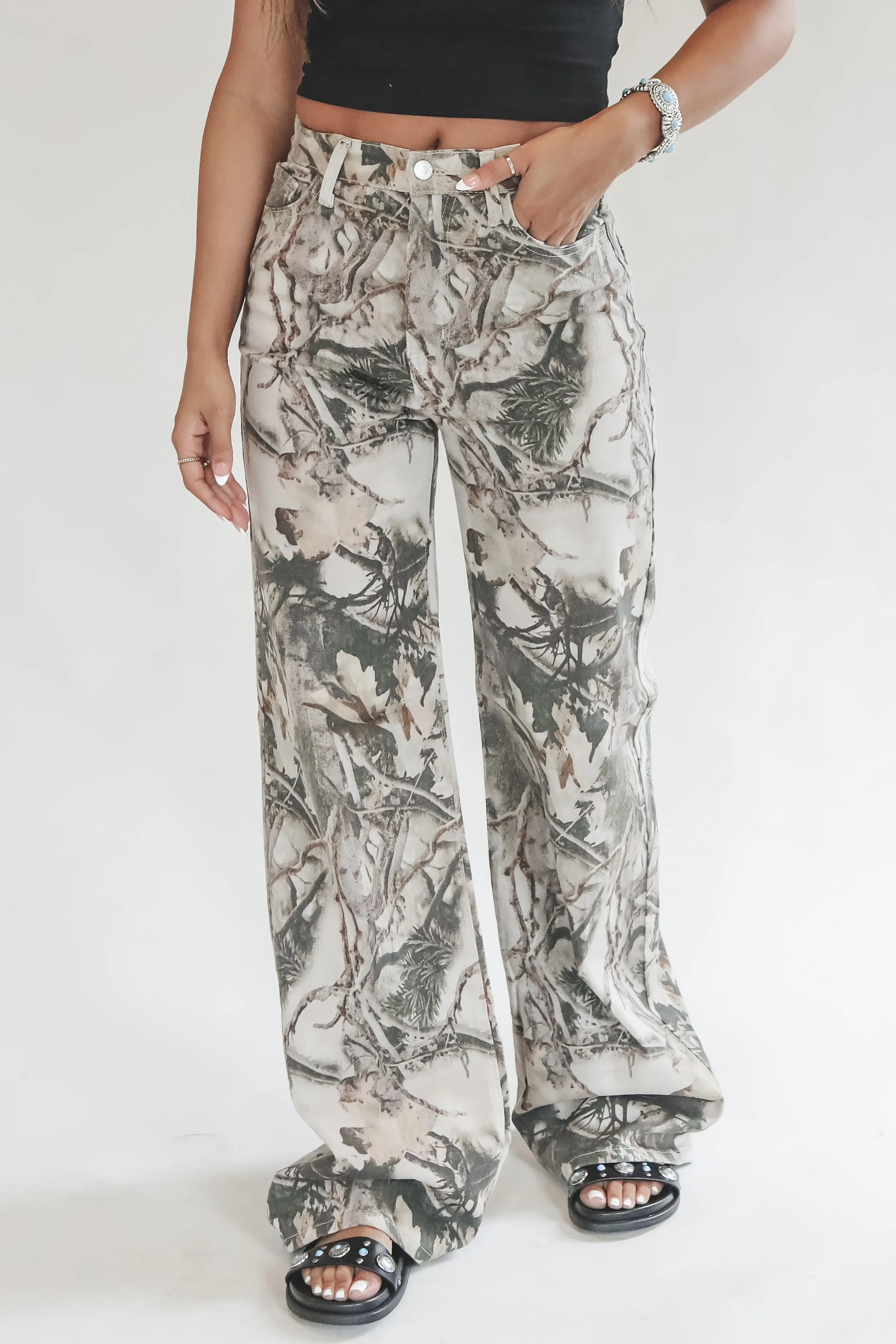 Not Your Average Camo Wide Leg Pants sold by Amazing Lace product image thumbnail 4