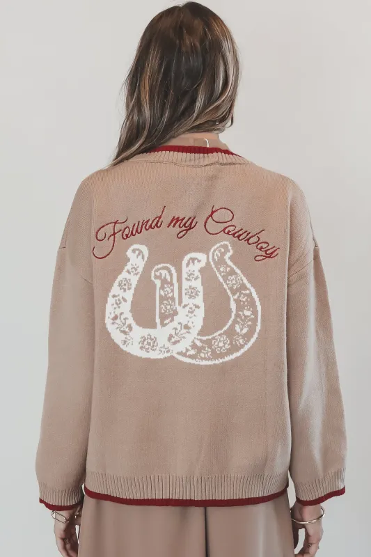 I Found My Cowboy Knit Cardigan Sweater sold by Amazing Lace