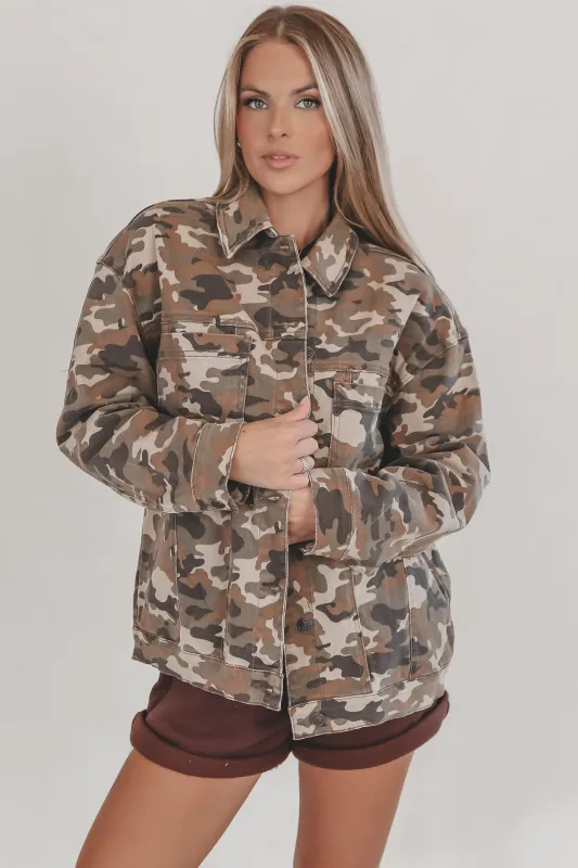 Calm Cool And Camo Denim Jacket sold by Amazing Lace