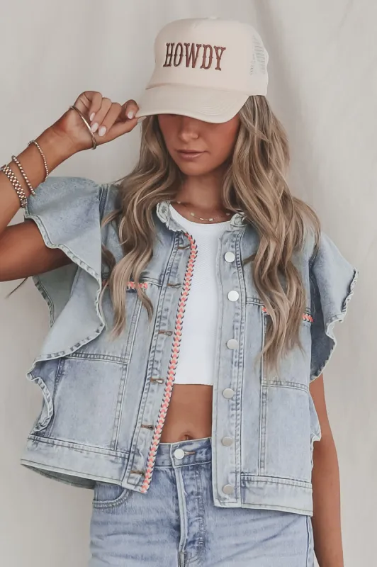 Hot And Howdy Cream Trucker Hat sold by Amazing Lace