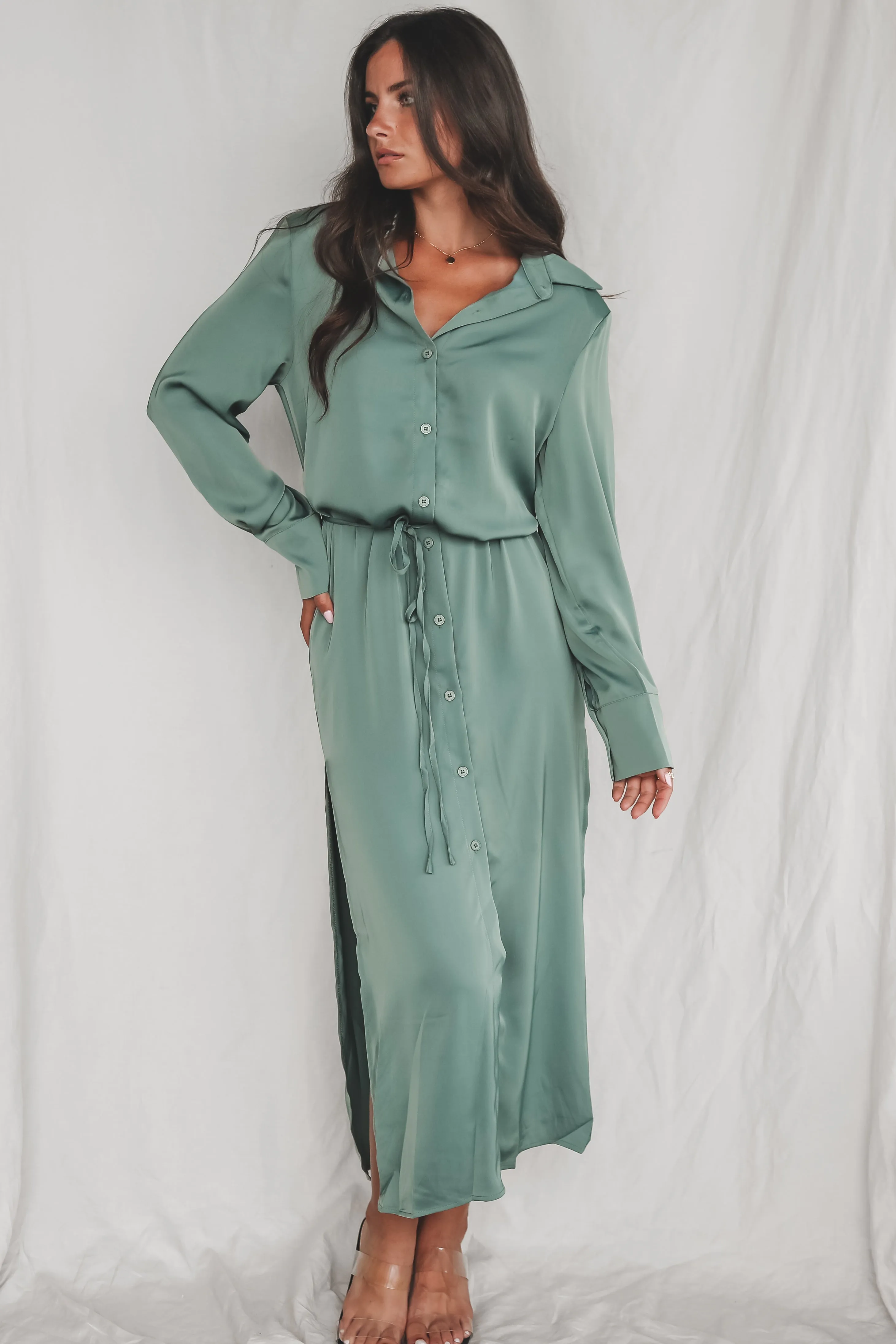 DEAL Bet On You Button Up Maxi Dress sold by Amazing Lace product image thumbnail 4
