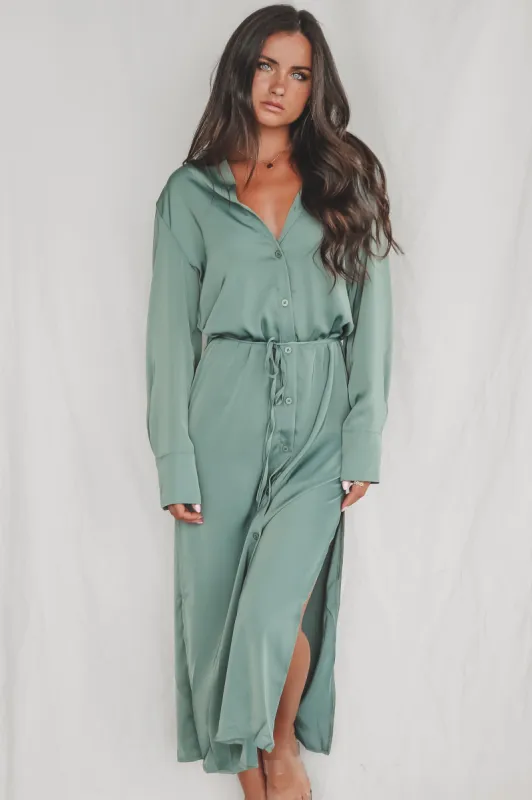 DEAL Bet On You Button Up Maxi Dress sold by Amazing Lace