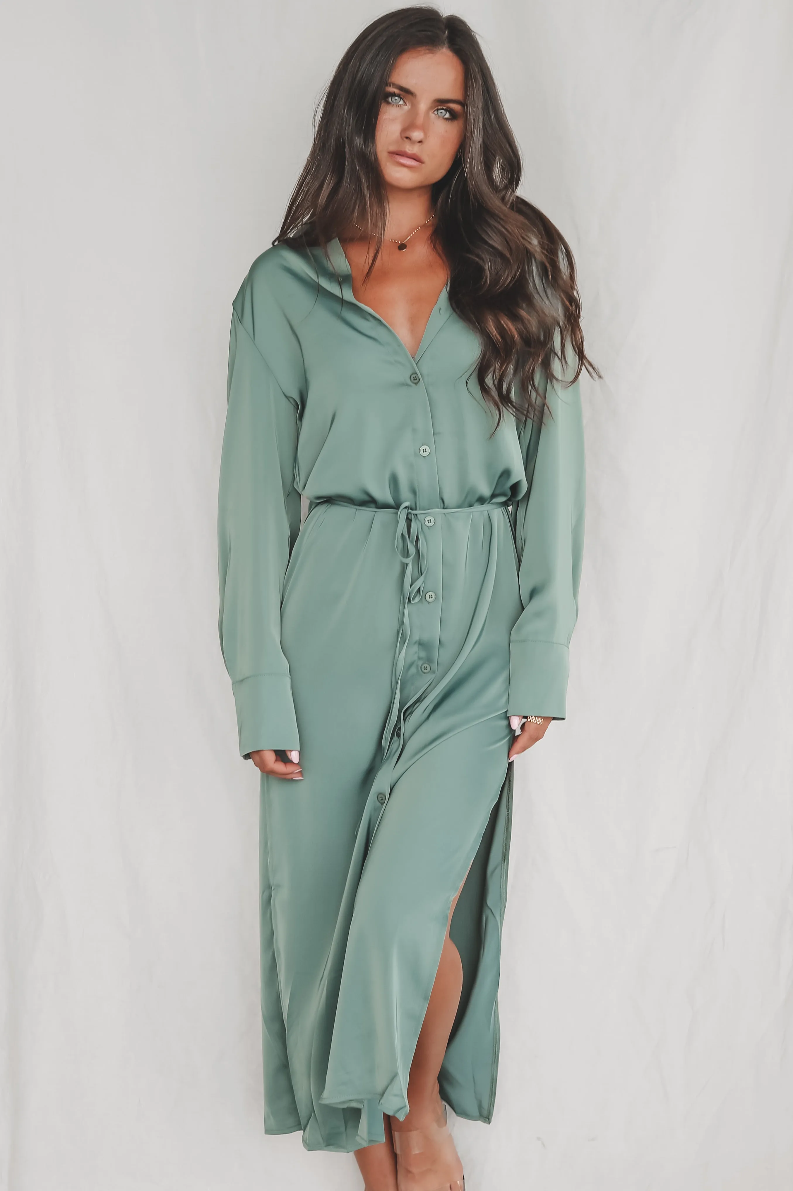 DEAL Bet On You Button Up Maxi Dress sold by Amazing Lace