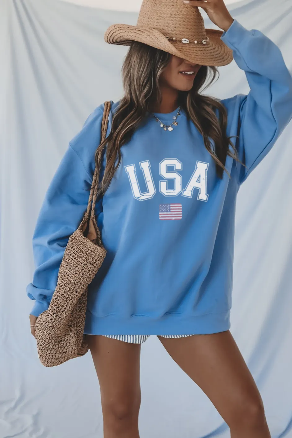 USA Distressed Sweatshirt sold by Amazing Lace product image thumbnail 4