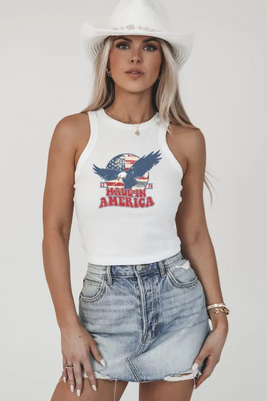 Made in America Eagle Tank Top made by Printify