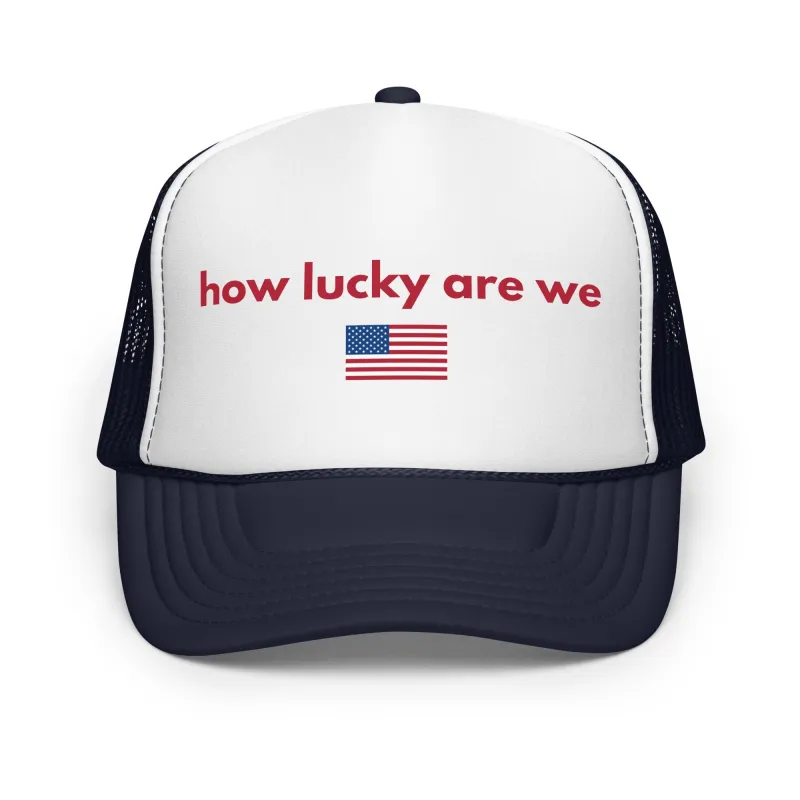 Foam trucker hat made by Amazing Lace