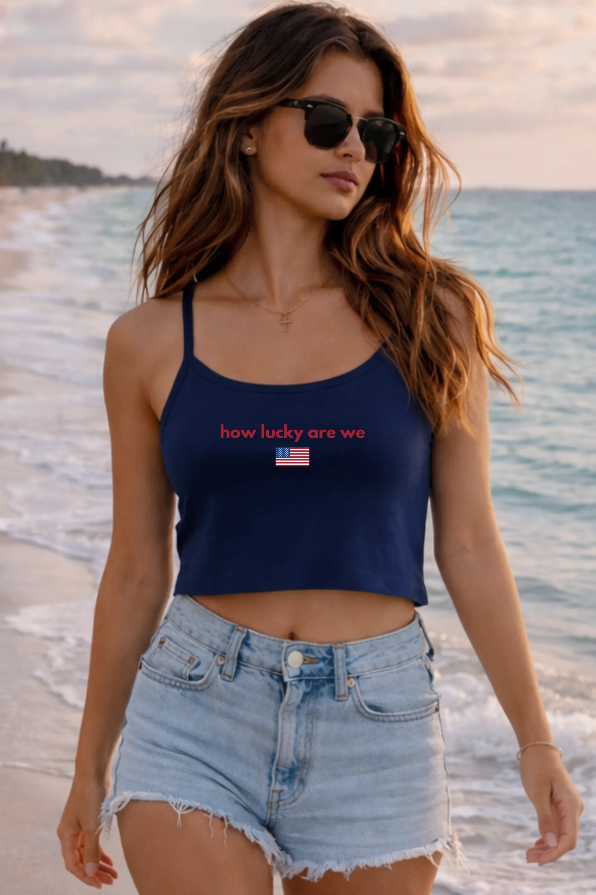 How Lucky USA Flag Tank sold by Amazing Lace product image thumbnail 5