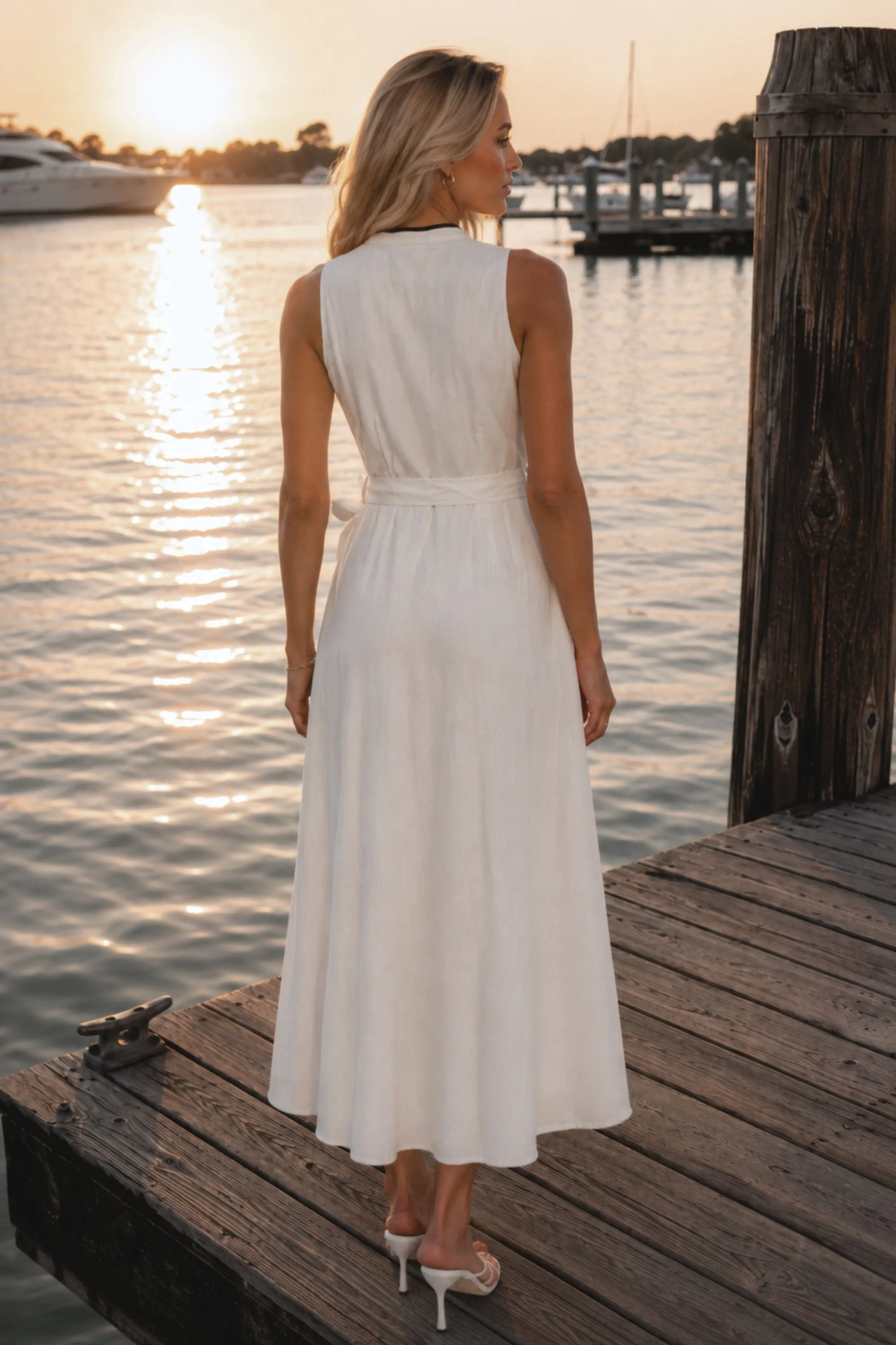Harbor Lights Contrast Trim Maxi Dress sold by Amazing Lace product image thumbnail 2