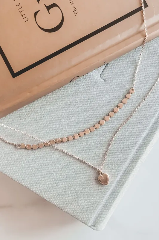 Spread The Love Dainty Gold Double Chain Necklace sold by Amazing Lace