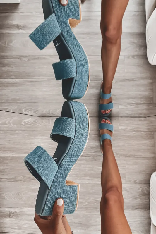 DEAL Ocean On My Mind Platform Sandals sold by Amazing Lace